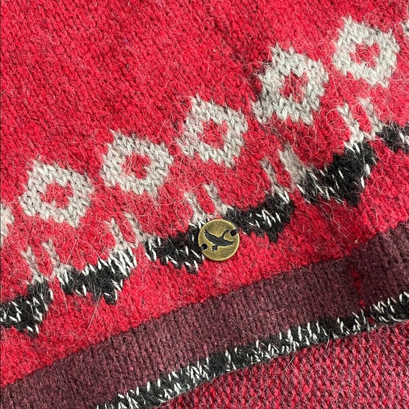 Eddie Bauer Wool Blend Fair Isle Turtleneck Roll Neck Knit Sweater Size Small - Picture 11 of 11